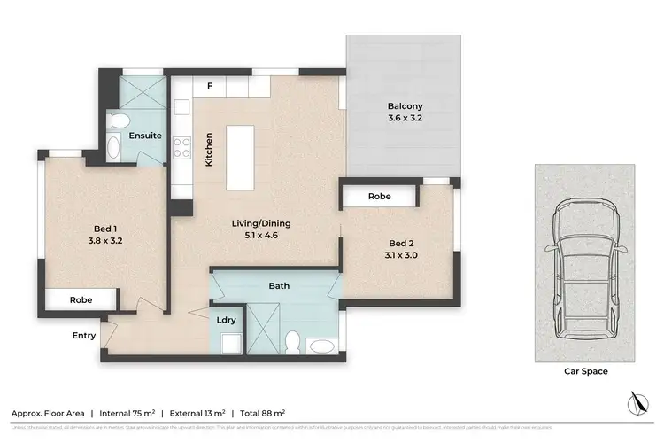 Floorplan of Homely apartment listing, 608/16 Aspinall Street, Nundah QLD 4012