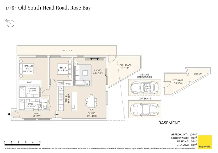 Floorplan of Homely apartment listing, 1/584 Old South Head Road, Rose Bay NSW 2029