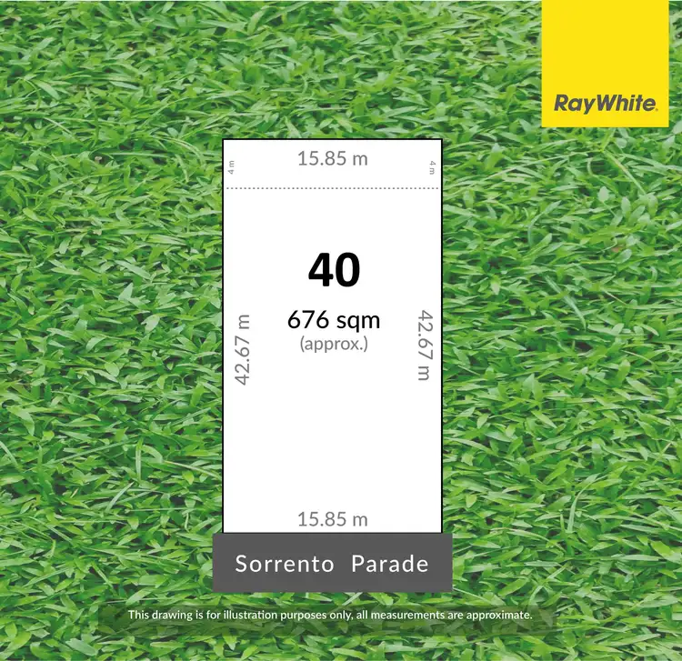 Floorplan of Homely land listing, 40 Sorrento Parade, Hayborough SA 5211