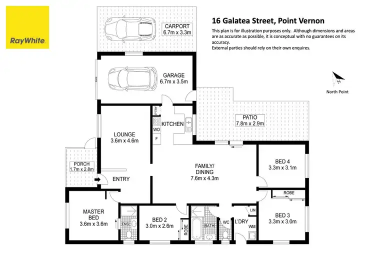 Floorplan of Homely house listing, 16 Galatea Street, Point Vernon QLD 4655
