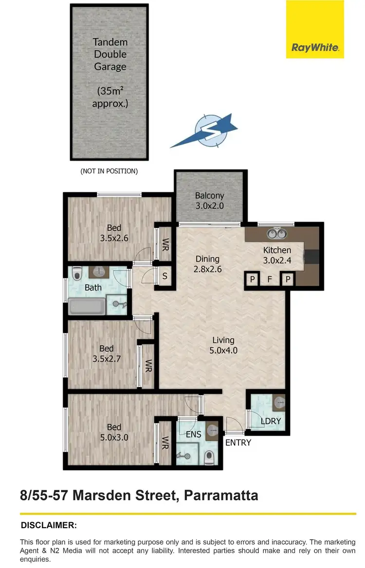 Floorplan of Homely unit listing, 8/55-57 Marsden Street, Parramatta NSW 2150