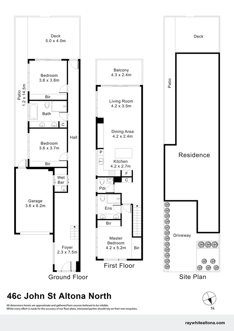Floorplan of Homely townhouse listing, 46C John Street, Altona North VIC 3025