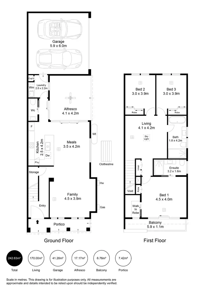 Floorplan of Homely townhouse listing, 1/428 Henley Beach Road, Lockleys SA 5032