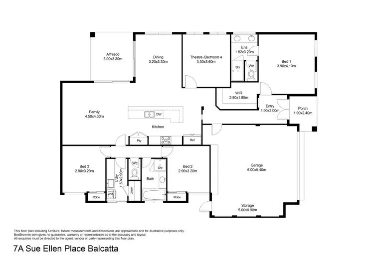 Floorplan of Homely house listing, 7A Sue Ellen Place, Balcatta WA 6021