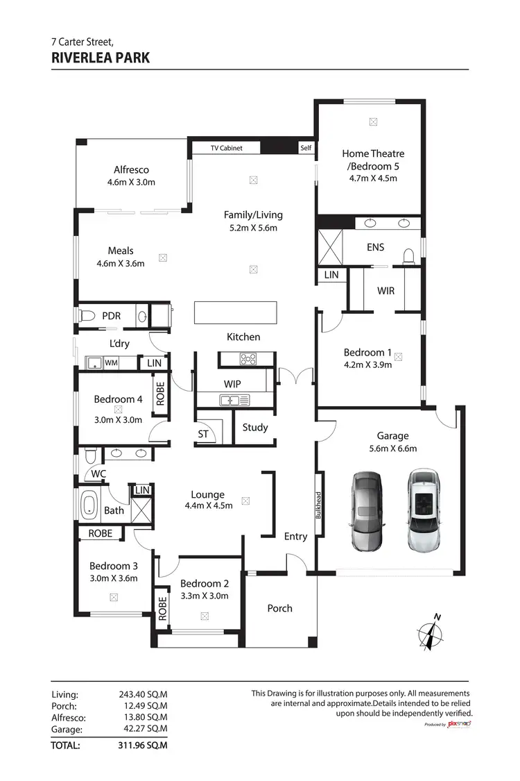 Floorplan of Homely house listing, 7 Carter Street, Riverlea Park SA 5120