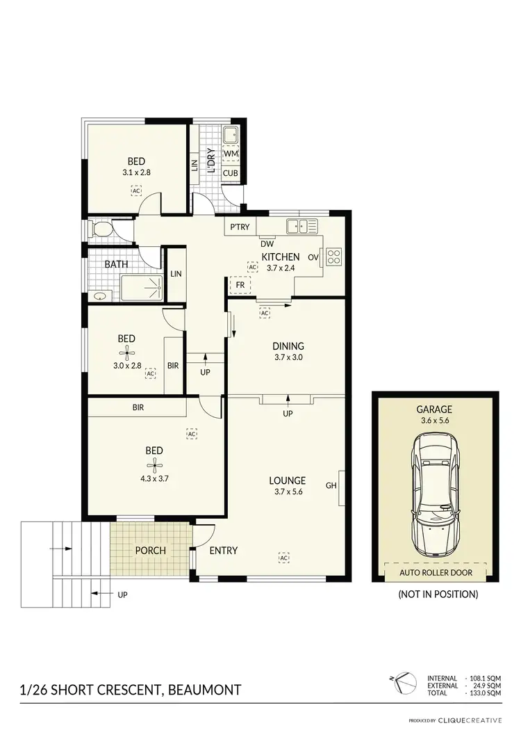 Floorplan of Homely unit listing, 26 Short Crescent, Beaumont SA 5066