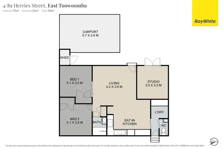 Floorplan of Homely unit listing, 4/89 Herries Street, East Toowoomba QLD 4350