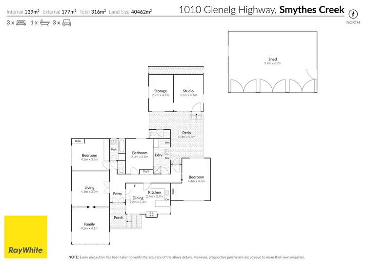 Floorplan of Homely rural property listing, 1010 Glenelg Highway, Smythes Creek VIC 3351