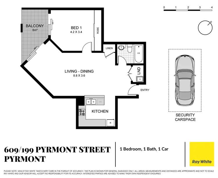 Floorplan of Homely apartment listing, 609/199-223 Pyrmont Street, Pyrmont NSW 2009