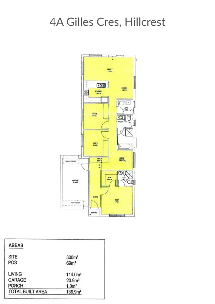 Floorplan of Homely house listing, 4A Gilles Crescent, Hillcrest SA 5086