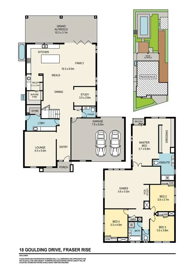 Floorplan of Homely house listing, 18 Goulding Drive, Fraser Rise VIC 3336