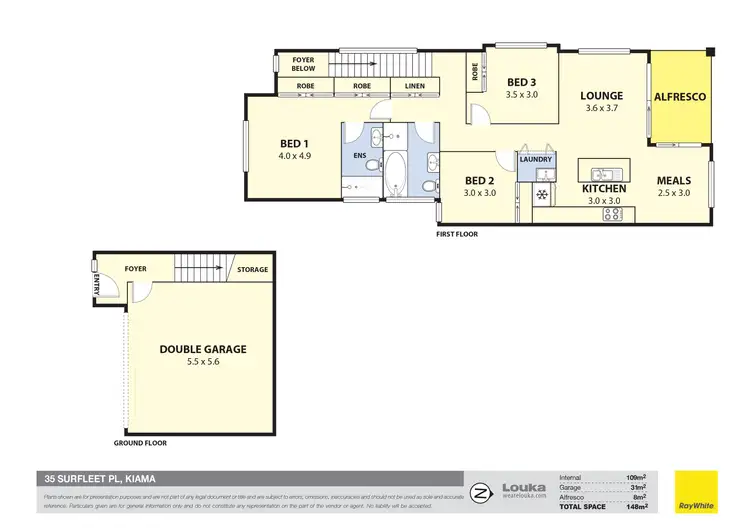 Floorplan of Homely semi-detached listing, 35 Surfleet Place, Kiama NSW 2533