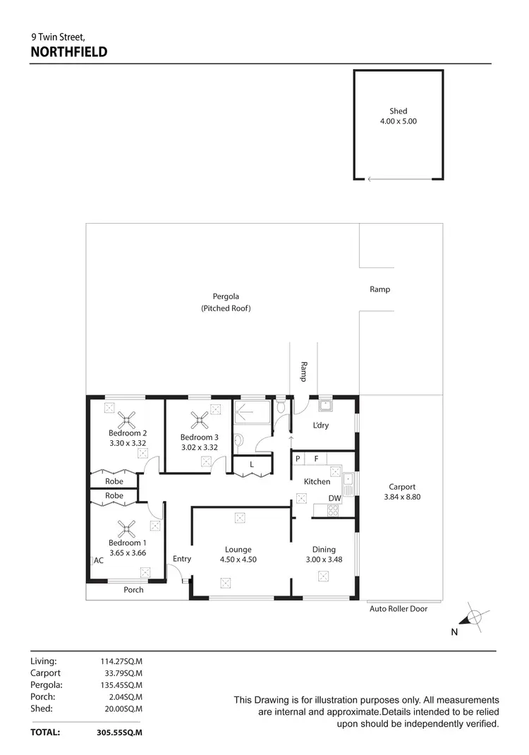Floorplan of Homely house listing, 9 Twin Street, Northfield SA 5085