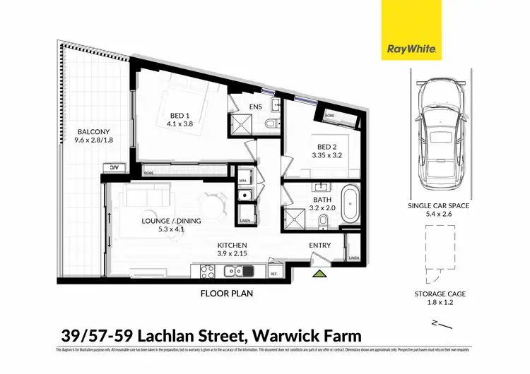 Floorplan of Homely apartment listing, 39/57-59 Lachlan Street, Warwick Farm NSW 2170