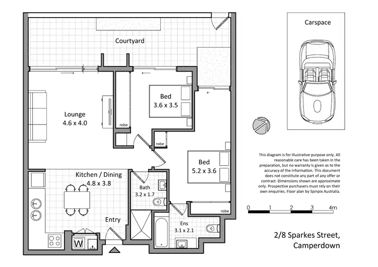 Floorplan of Homely apartment listing, 2/8 Sparkes Street, Camperdown NSW 2050