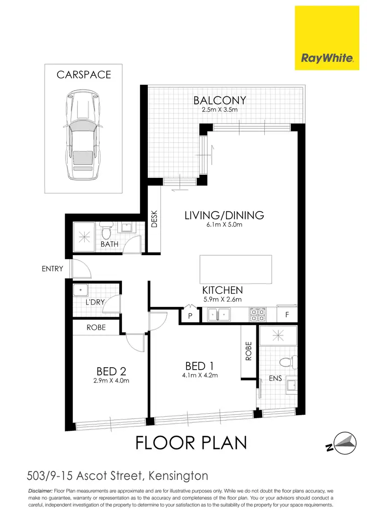 Floorplan of Homely apartment listing, 503/9-15 Ascot Street, Kensington NSW 2033