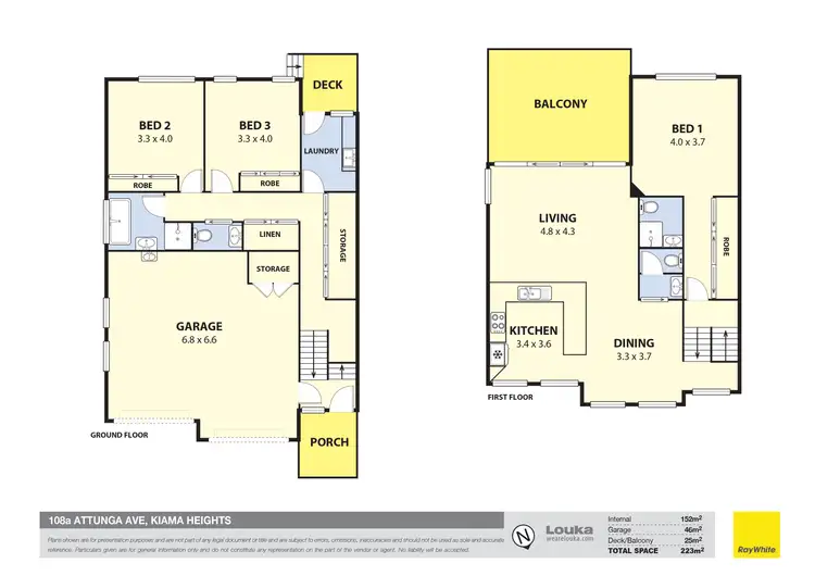 Floorplan of Homely semi-detached listing, 108A Attunga Avenue, Kiama Heights NSW 2533