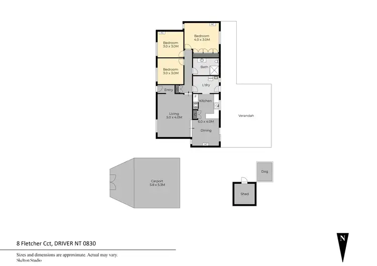 Floorplan of Homely house listing, 8 Fletcher Circuit, Driver NT 830