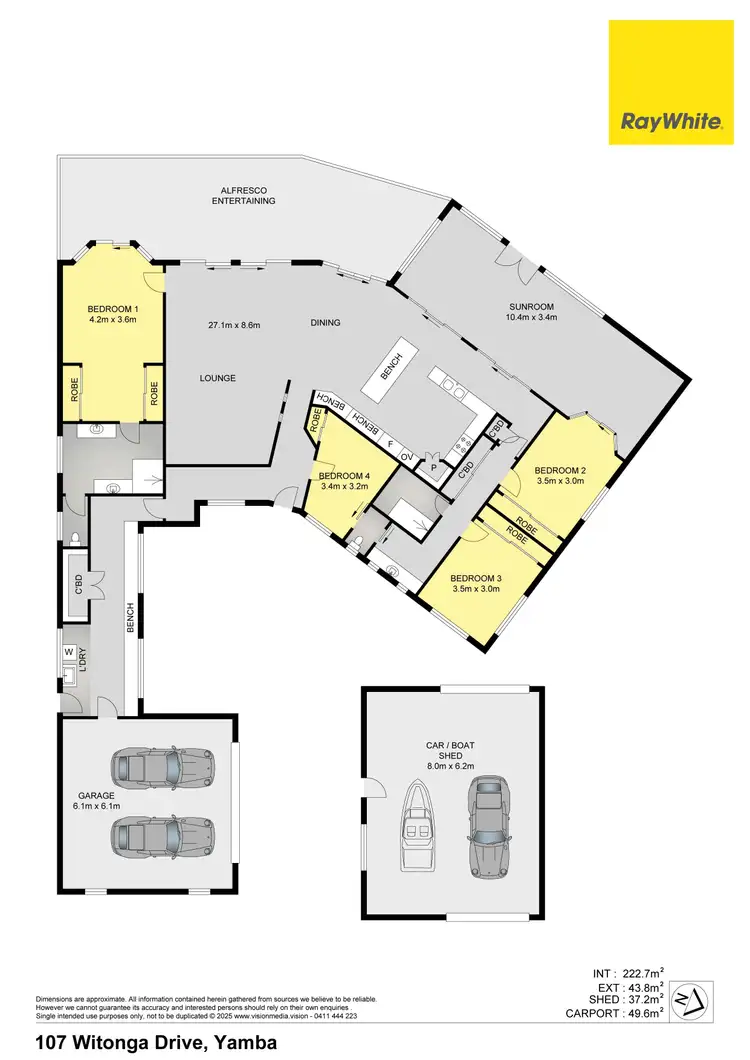 Floorplan of Homely house listing, 107 Witonga Drive, Yamba NSW 2464