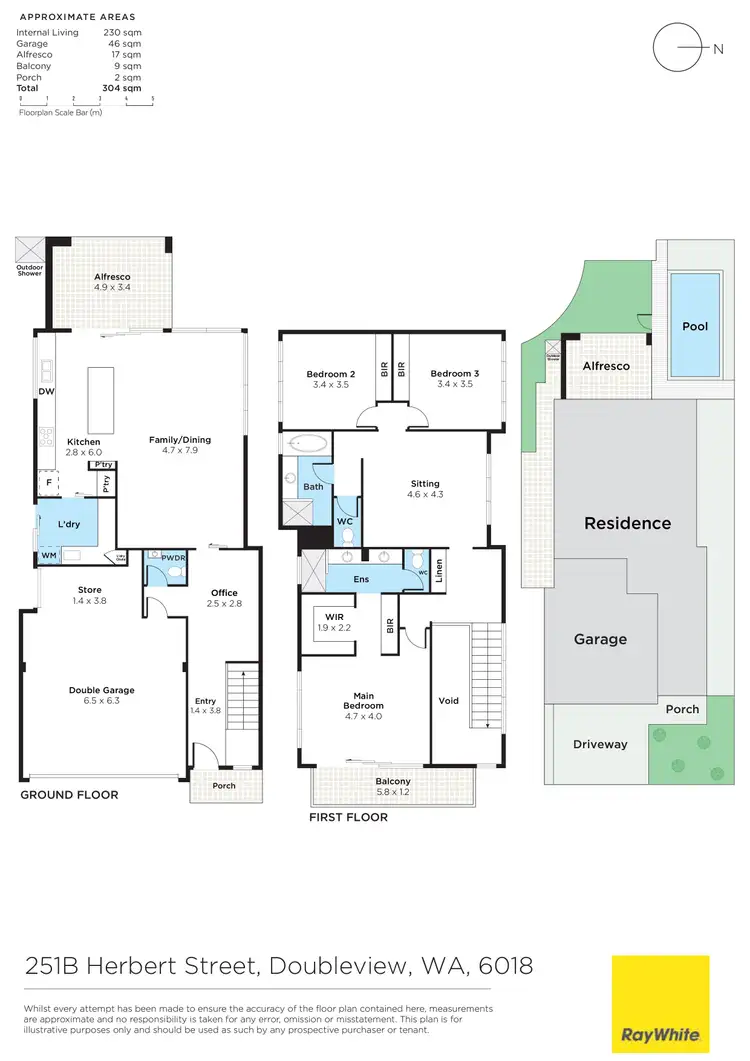 Floorplan of Homely house listing, 251B Herbert Street, Doubleview WA 6018