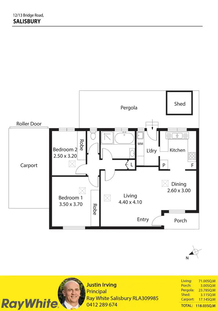 Floorplan of Homely apartment listing, 12/13 Bridge Street, Salisbury SA 5108