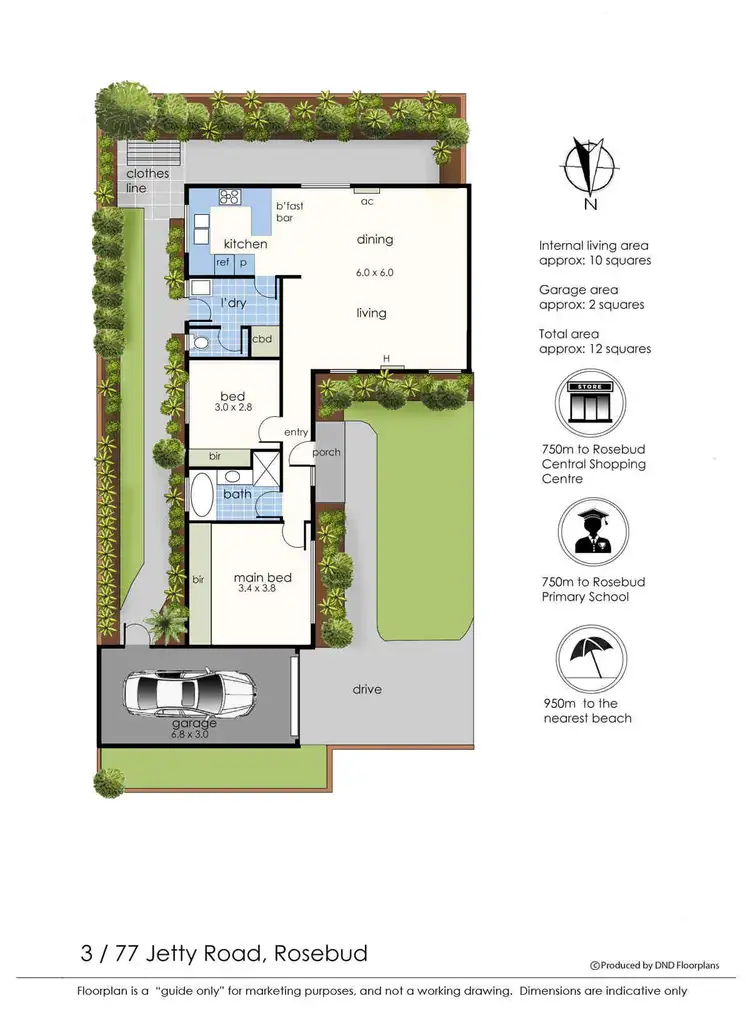 Floorplan of Homely house listing, 3/77 Jetty Road, Rosebud VIC 3939
