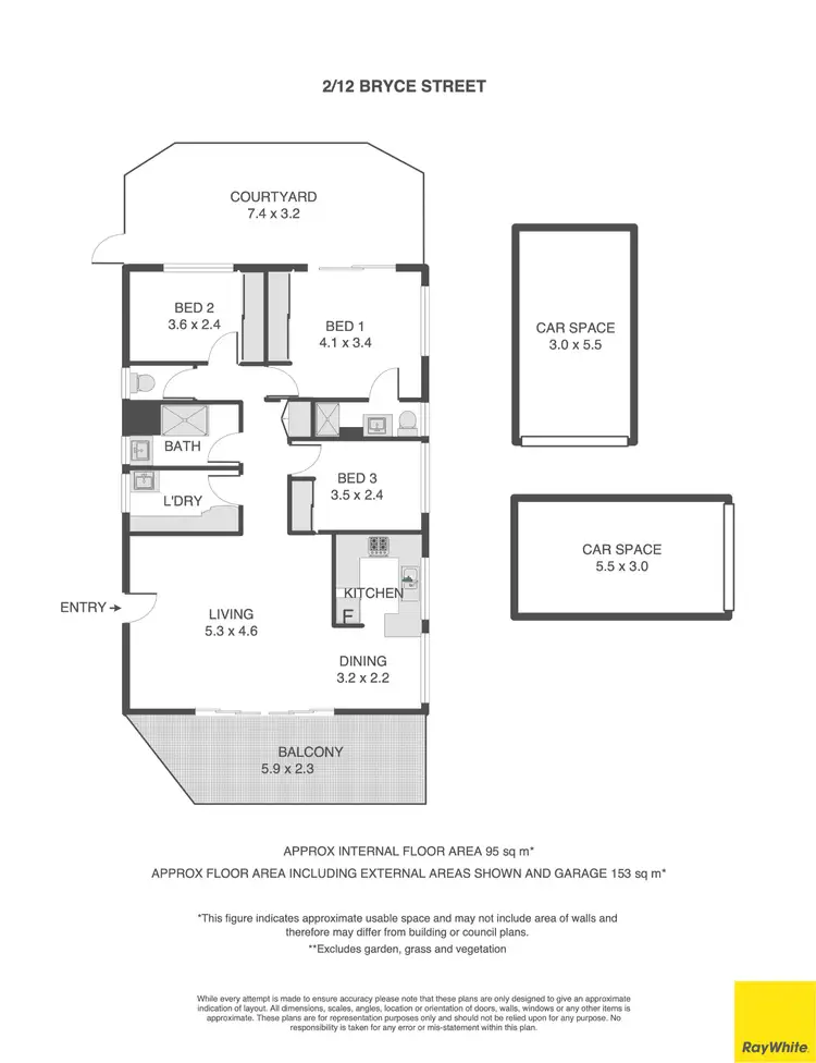Floorplan of Homely apartment listing, 2/12 Bryce Street, St Lucia QLD 4067