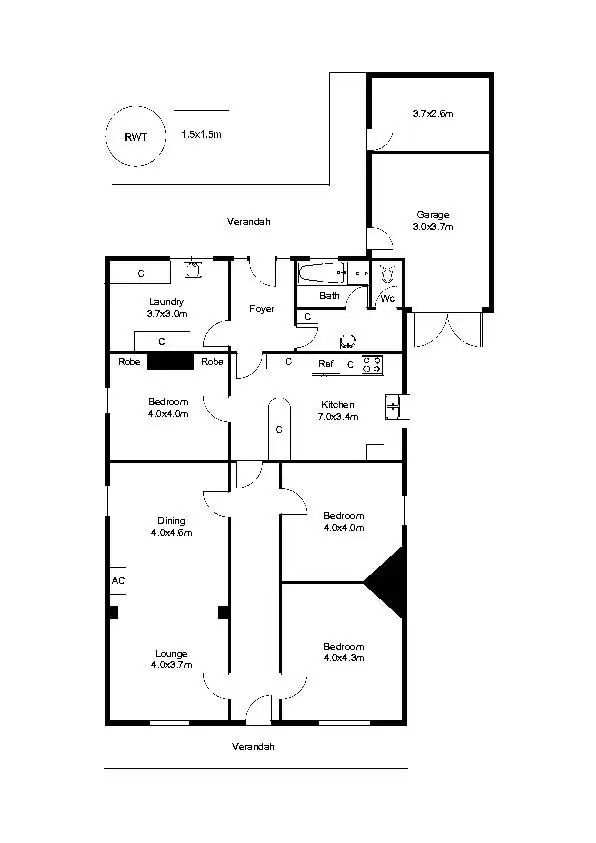 Floorplan of Homely house listing, 50 Carlton Parade, Torrensville SA 5031