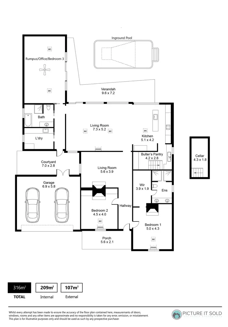 Floorplan of Homely house listing, 8 Elizabeth Street, Tanunda SA 5352