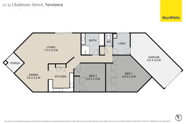 Floorplan of Homely unit listing, 12/31 Gladstone Street, Newtown QLD 4350