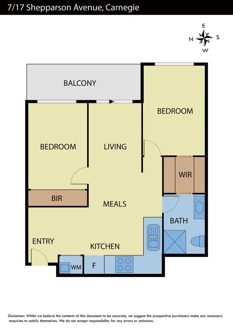 Floorplan of Homely apartment listing, 7/17 Shepparson Avenue, Carnegie VIC 3163