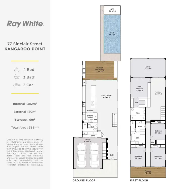 Floorplan of Homely house listing, 77 Sinclair Street, Kangaroo Point QLD 4169