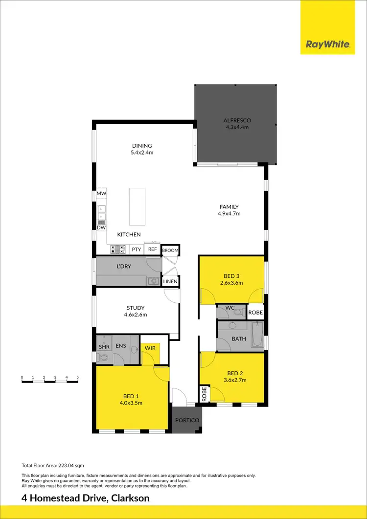 Floorplan of Homely house listing, 4 Homestead Drive, Clarkson WA 6030