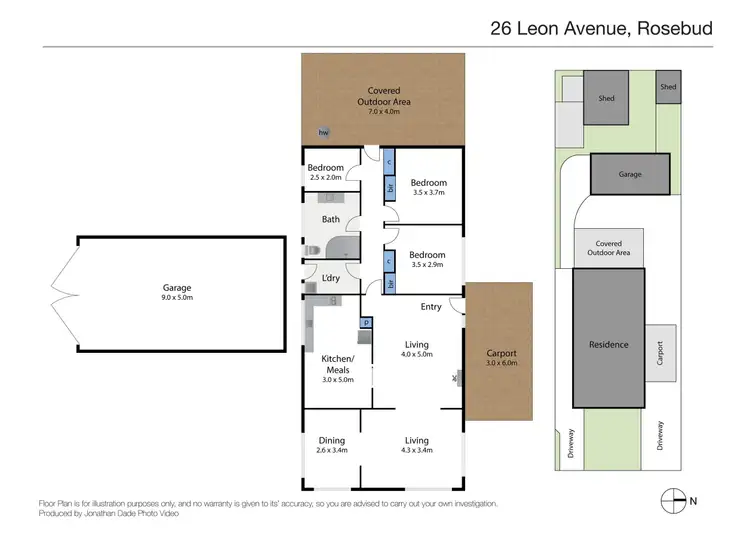 Floorplan of Homely house listing, 26 Leon Avenue, Rosebud VIC 3939