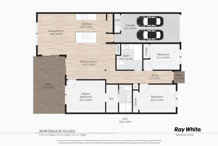 Floorplan of Homely townhouse listing, 30/49 Didcot Street, Kuraby QLD 4112