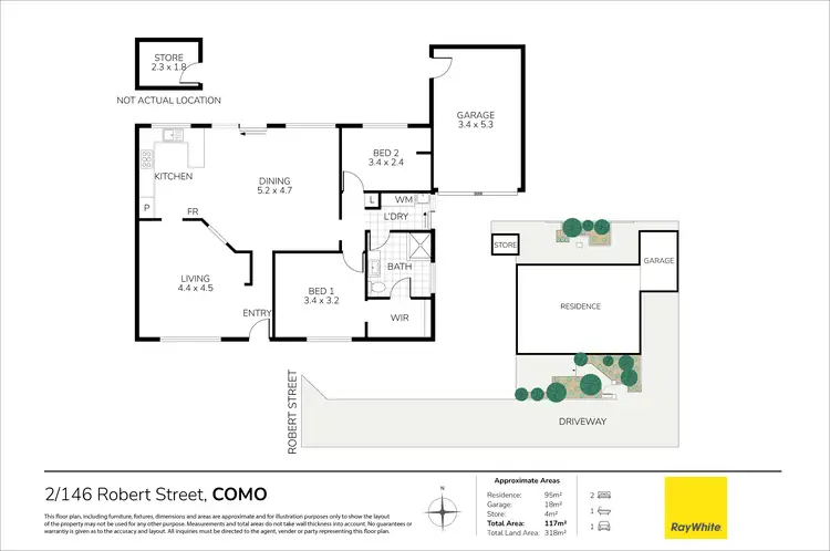 Floorplan of Homely villa listing, 2/146 Robert Street, Como WA 6152