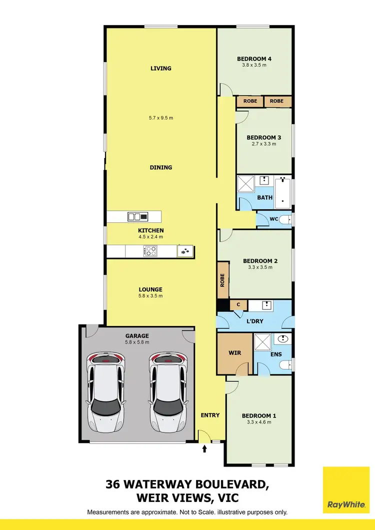 Floorplan of Homely house listing, 36 Waterway Boulevard, Weir Views VIC 3338