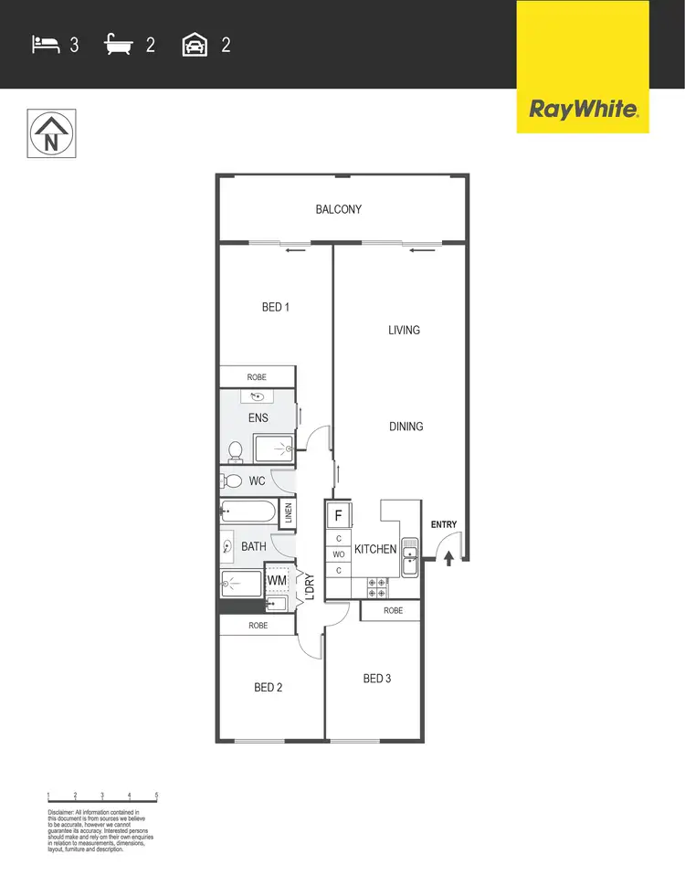 Floorplan of Homely apartment listing, 21/22 Lampard Circuit, Bruce ACT 2617