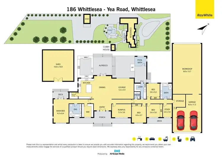 Floorplan of Homely house listing, 186 Whittlesea-Yea Road, Whittlesea VIC 3757