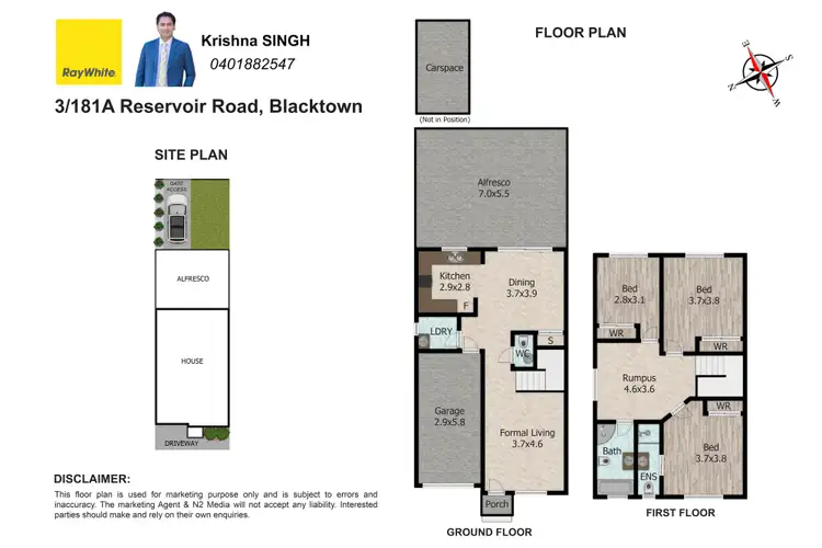 Floorplan of Homely townhouse listing, 3/181A RESERVOIR Road, Blacktown NSW 2148