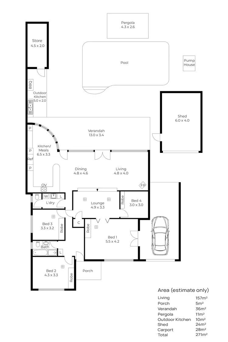 Floorplan of Homely house listing, 40 Collingwood Avenue, Flinders Park SA 5025