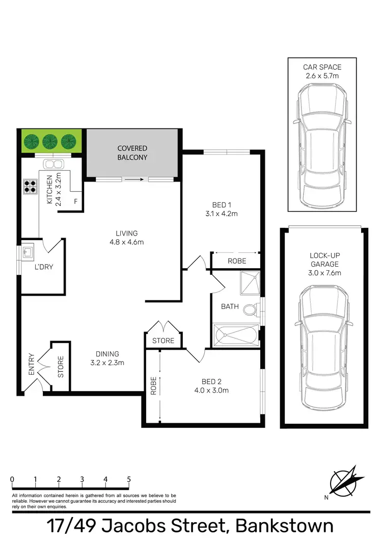 Floorplan of Homely unit listing, 17/49 Jacobs Street, Bankstown NSW 2200