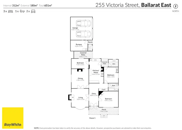 Floorplan of Homely house listing, 255 Victoria Street, Ballarat East VIC 3350