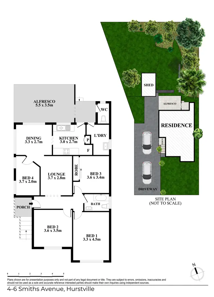 Floorplan of Homely house listing, 4 & 6 Smiths Avenue, Hurstville NSW 2220