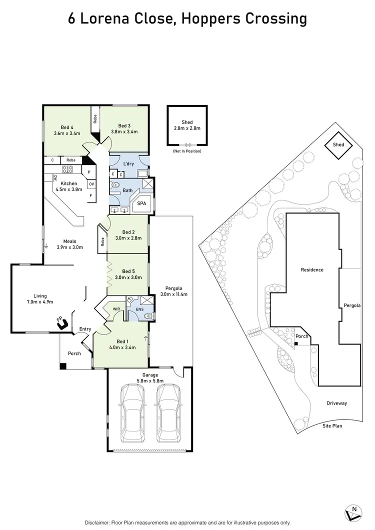 Floorplan of Homely house listing, 6 Lorena Close, Hoppers Crossing VIC 3029