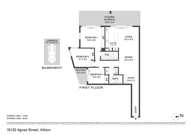 Floorplan of Homely apartment listing, 15/32 Agnes Street, Albion QLD 4010