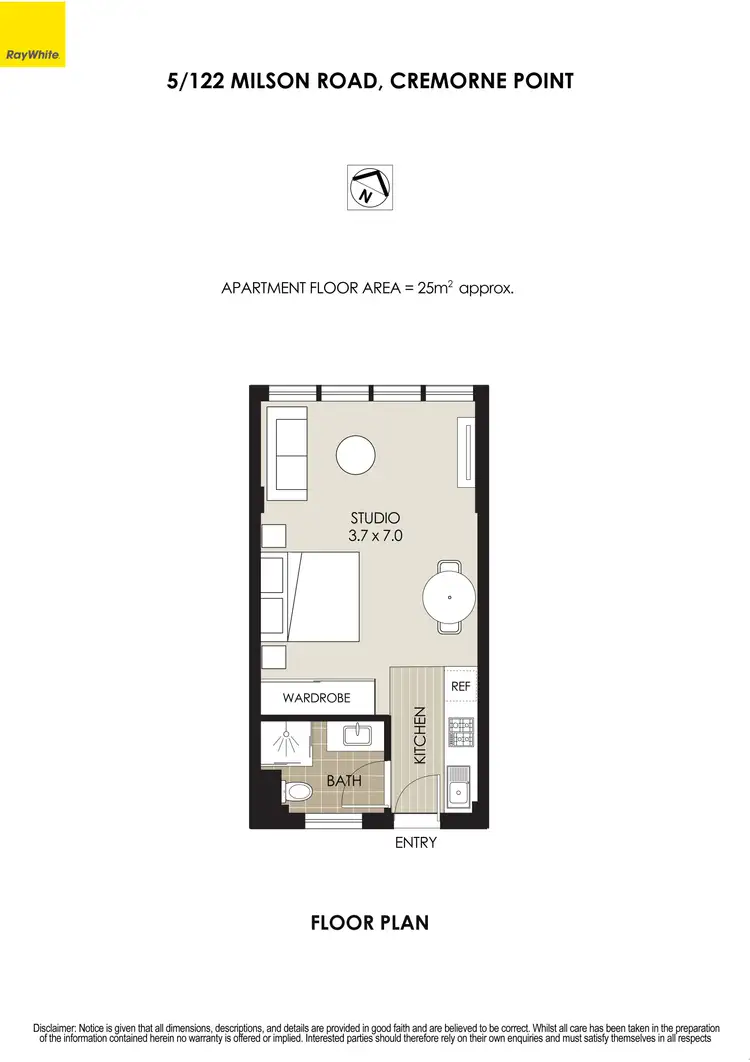 Floorplan of Homely apartment listing, 5/122 Milson Road, Cremorne Point NSW 2090