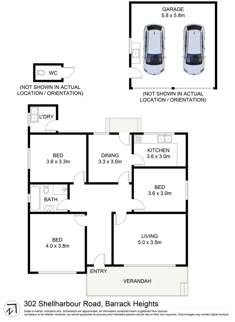 Floorplan of Homely house listing, 302 Shellharbour Road, Barrack Heights NSW 2528