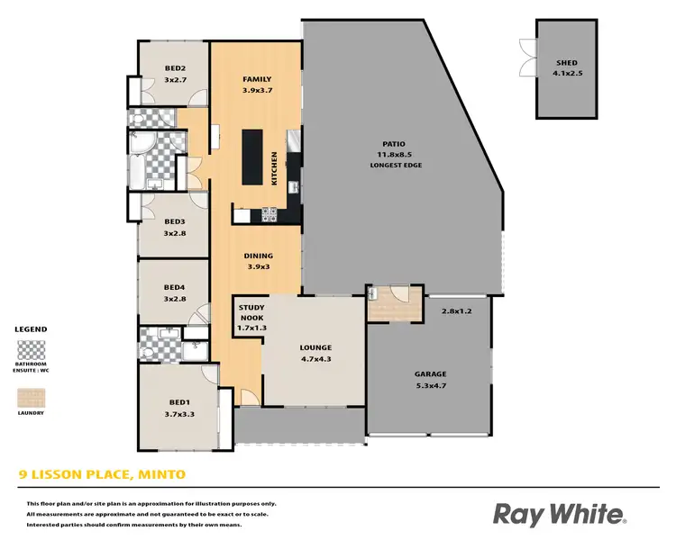 Floorplan of Homely house listing, 9 Lisson Place, Minto NSW 2566