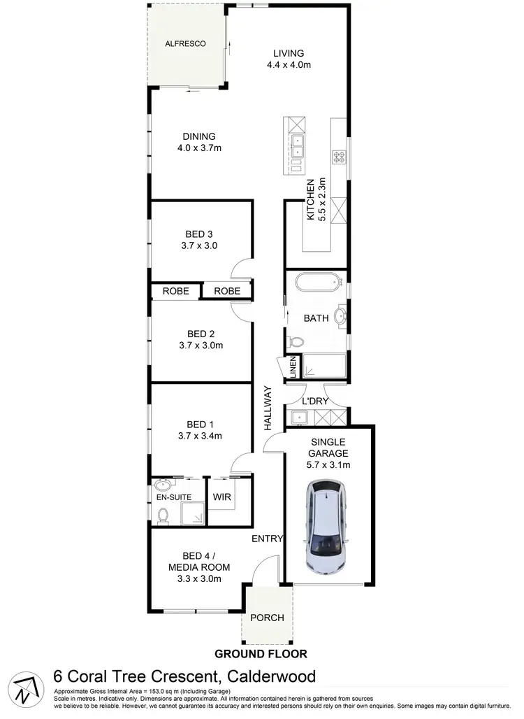 Floorplan of Homely house listing, 6 Coral Tree Crescent, Calderwood NSW 2527